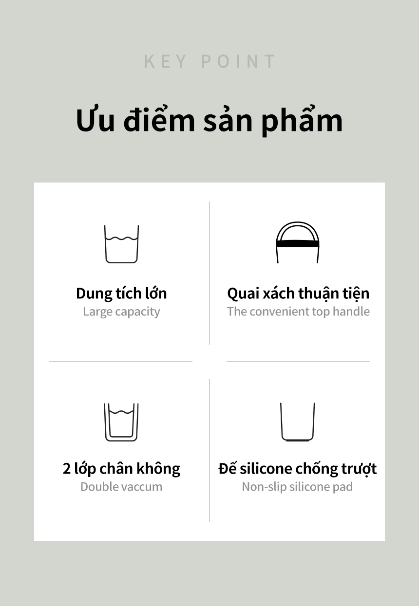 Ly Giữ Nhiệt Locknlock LocknLock LHC4416 710ml, LHC4419 900ml Thép Phủ Sứ, Hàng Chính Hãng, Kèm Ống Hút - JoyMall