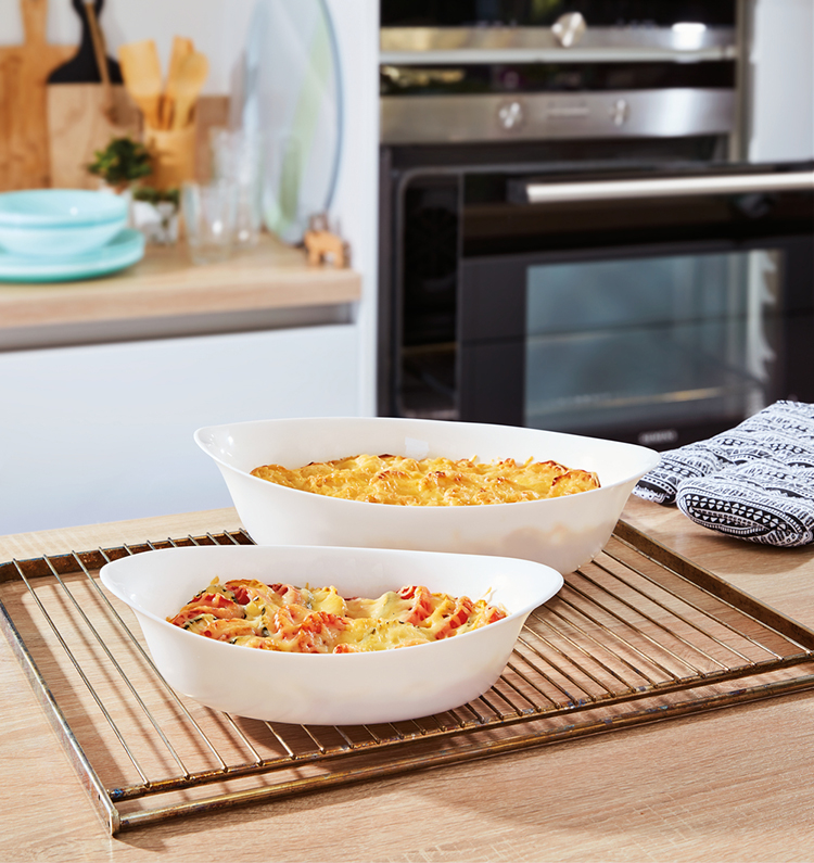 Combo 2 Khay Nướng Thủy Tinh Luminarc Smart Cuisine Oval 25cm + 32cm