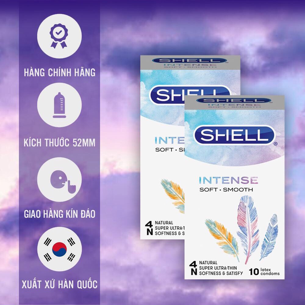 Hộp Bao cao su Shell Intense 10 cái + Tặng Bao cao su Durex