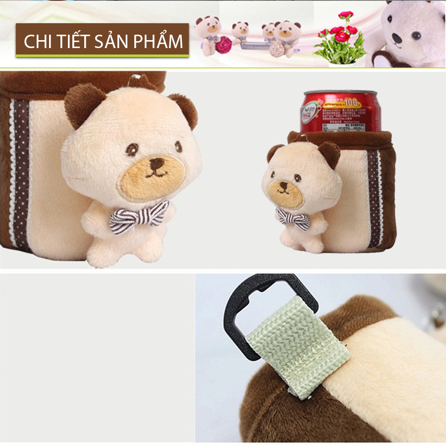 Trang trí để ly FOCUS Cobe Panda K-X06B màu xám 3