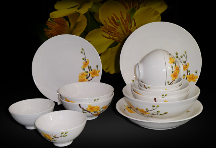 Bộ 10 Cái Chén Cơm Minh Long 11.5cm (S) Hoàng Mai