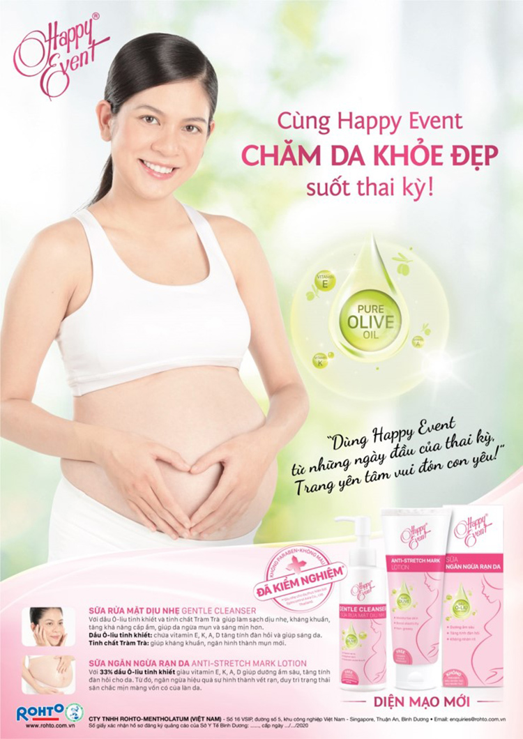 Sữa Ngăn Ngừa Rạn Da Happy Event  Anti-Stretch Mark Lotion 100ml