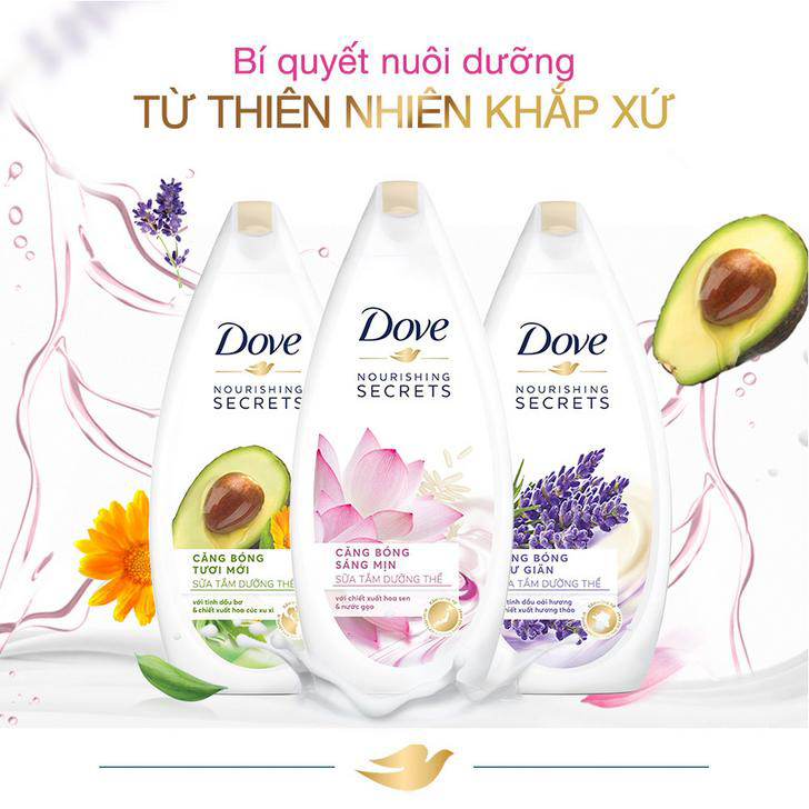 Sữa Tắm Dove Căng Bóng Sáng Mịn 530G