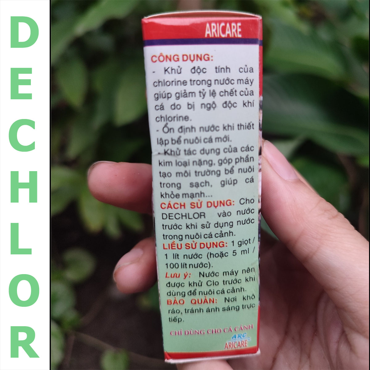 DECHLOR khử Clo nước mới hồ cá 30ML