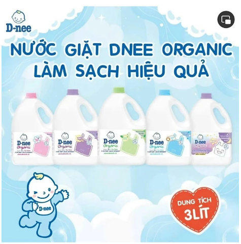 Nước Giặt Quần Áo Cho Bé D-nee - Chai 3000ml (Xanh)