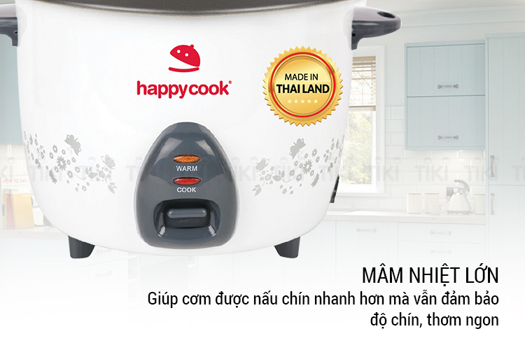 Nồi cơm điện nắp rời Happy Cook HCD-181T (1.8L) - Hàng chính hãng