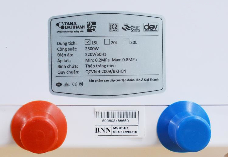 Bình nóng lạnh Rossi R15 Ti - 15 lít (Hàng chính hãng)