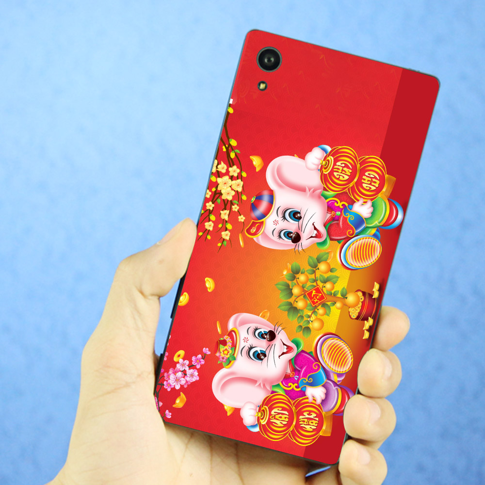 Ốp điện thoại Sony Xperia XA - Chuột chúc tết mã 07 MS CCTM07