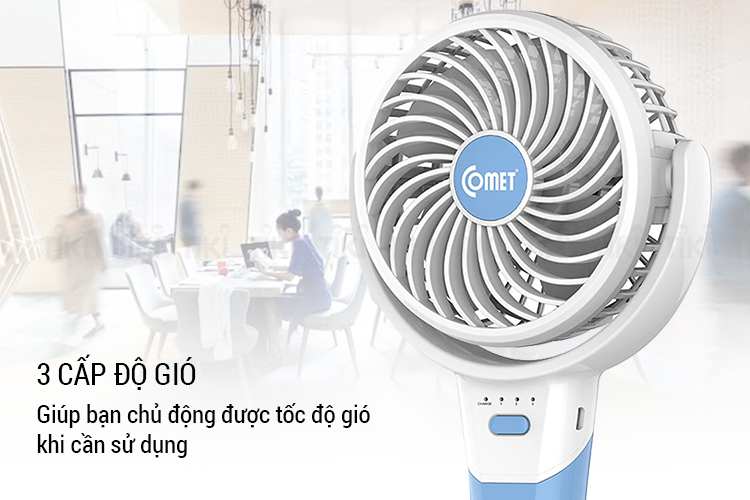 Quạt Sạc Comet CRF0904 (3W)