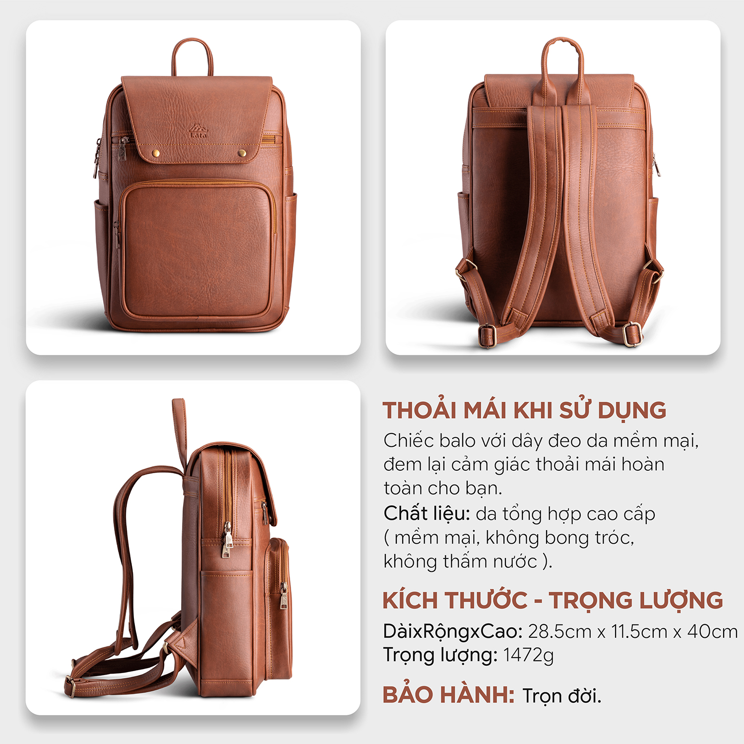 Balo Lata ( Thời trang nam cao cấp - Balo da BAL47 )