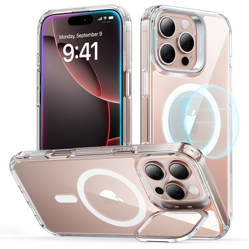 Ốp Lưng cho iPhone 16 Pro / iPhone 16 Pro Max ESR Classic Hybrid Case with Stash Stand HaloLock - Hàng Chính Hãng