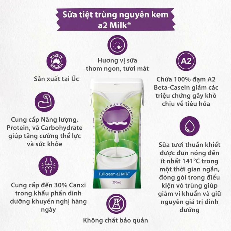 sữa A2 Úc nguyên kem full cream milk