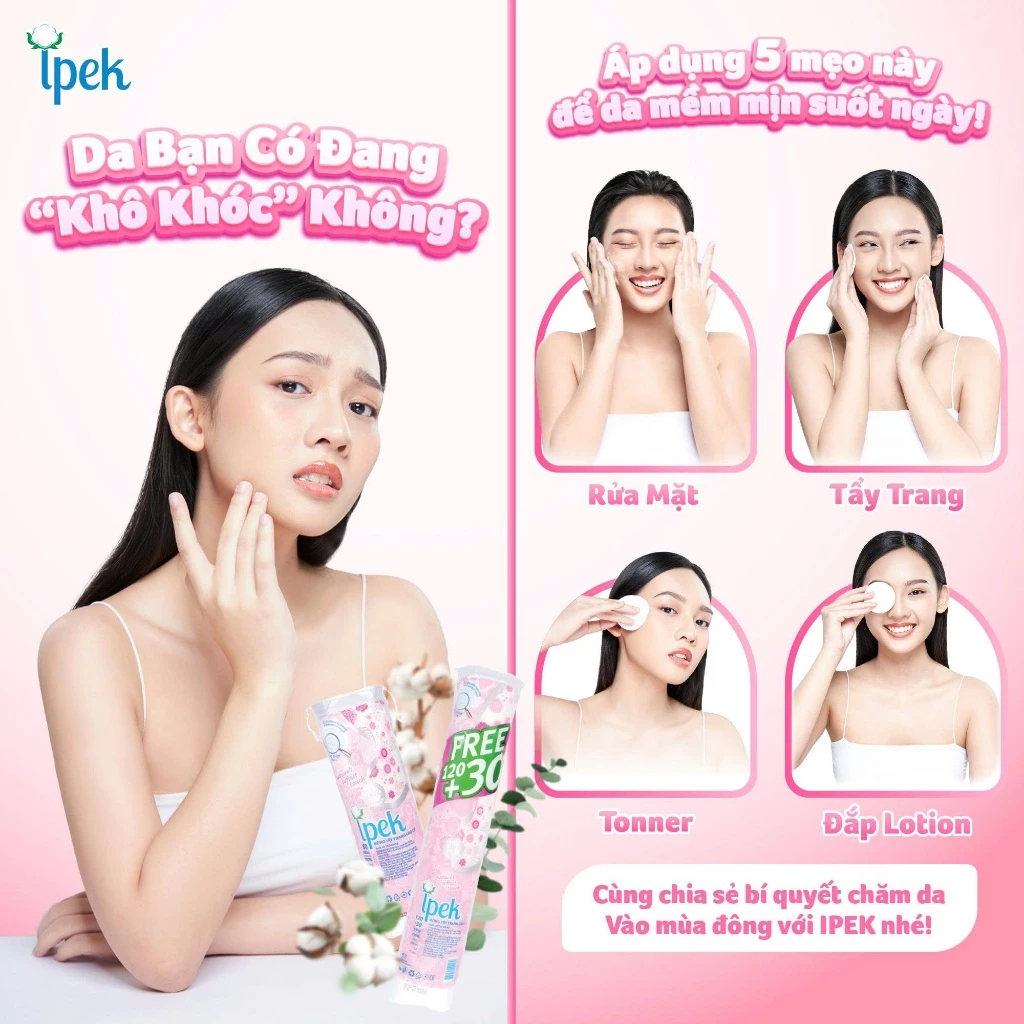 Bông Tẩy Trang Ipek 150 Miếng (Thổ Nhĩ Kỳ)