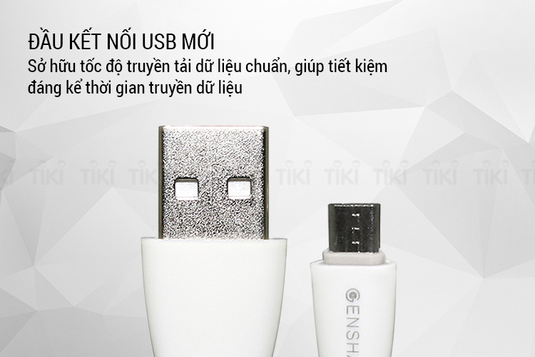 Dây Cáp Sạc Micro USB Cho Điện Thoại GENSHAI 1m GM03 - Hàng Chính Hãng