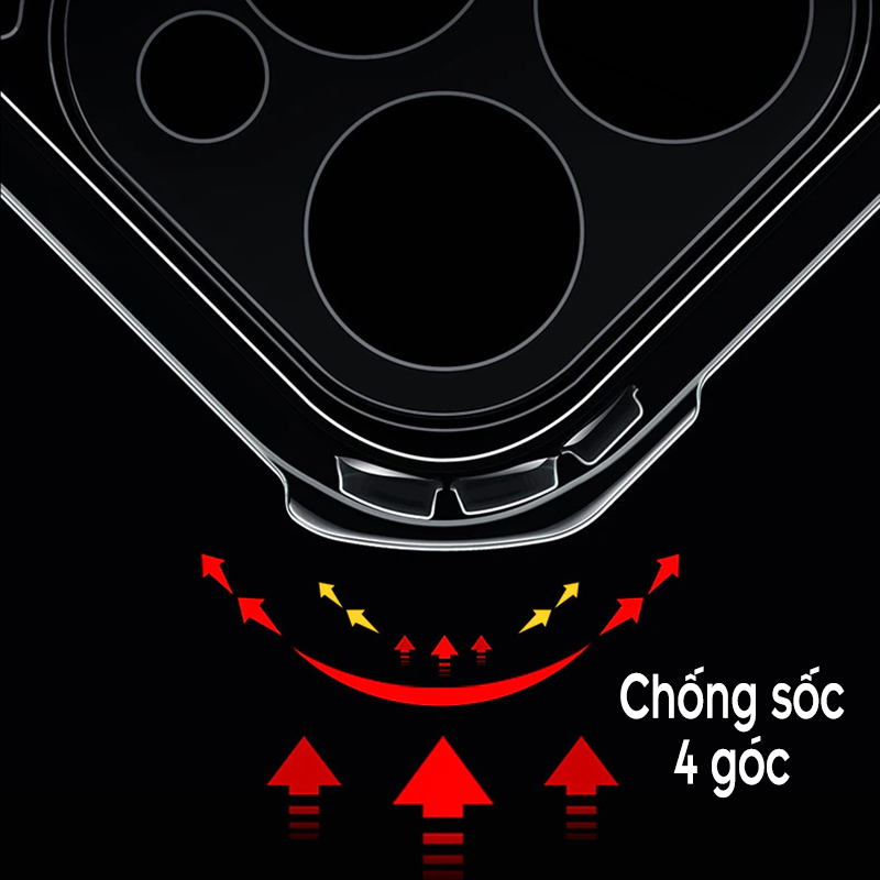 Ốp lưng cho iPhone 12 Pro Max - 13 Pro Max - 14 Pro Max trong viền nhựa dẻo XunDD - Hàng Nhập Khẩu