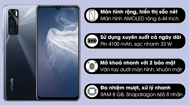 Điện Thoại Vivo V20 SE (8GB/128GB) - Hàng Chính Hãng