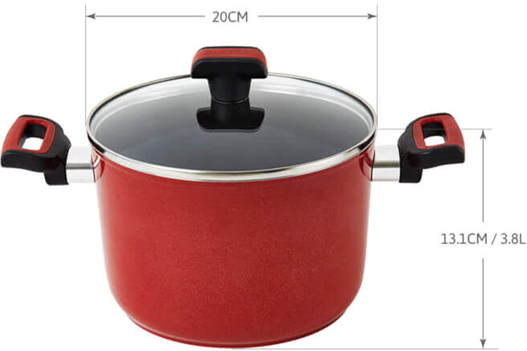 Nồi Chống Dính Forge Red Có Nắp Meyer 20 cm