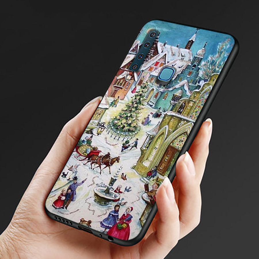 Ốp lưng cứng viền dẻo dành cho điện thoại Samsung Galaxy A20 - giáng sinh đầm ấm MS GSDA002