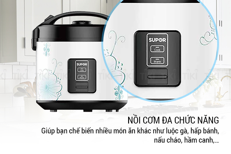Nồi Cơm Điện Nắp Gài Power Supor SRC819VN (1.8 Lít) - Hàng Chính Hãng