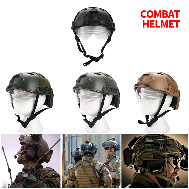 Tactical Helmet Airsoft Helmet Hard 4 Color Tactical Sticky Paper Side Rail Specia Force