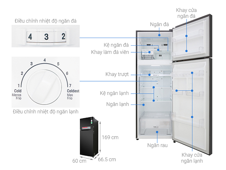 Tủ Lạnh Inverter LG GN-D315S (315L) – Hàng Chính Hãng