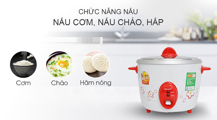 Nồi Cơm Điện Nắp Rời Sharp KSH-D22V - Màu Ngẫu Nhiên - Hàng chính hãng