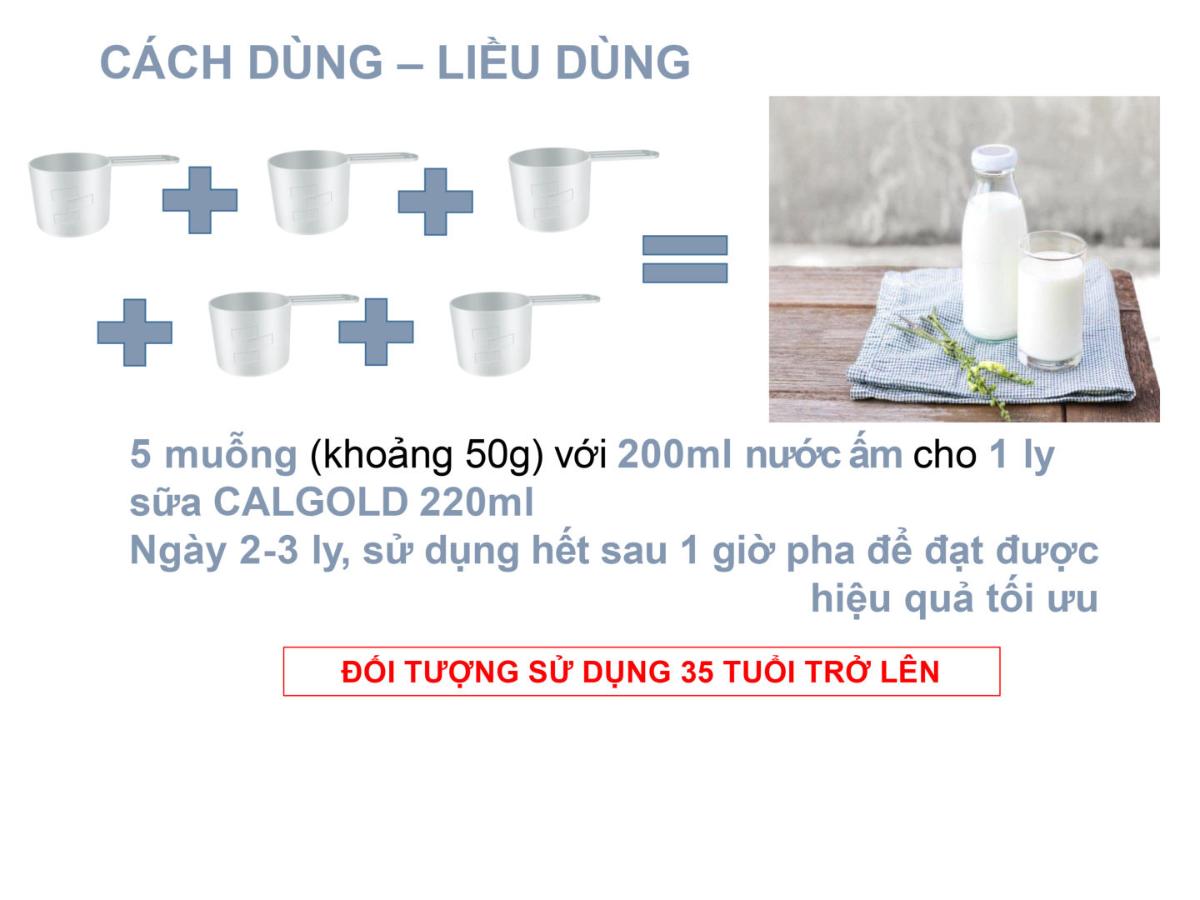 Sữa xương khớp ,bổ sung canxi cal gold 400g topten milk