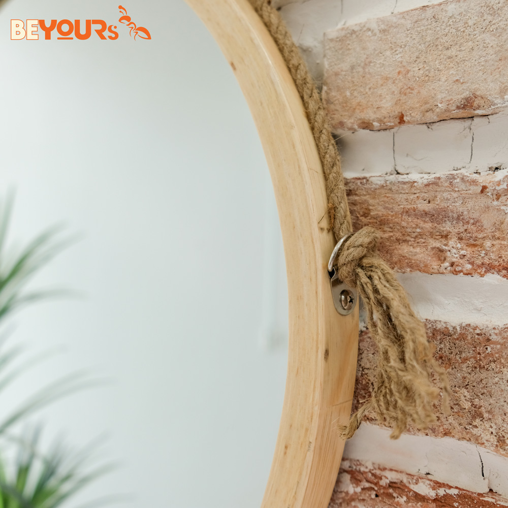Gương Tròn Treo Tường Mia Mirror Viền Gỗ BEYOURs
