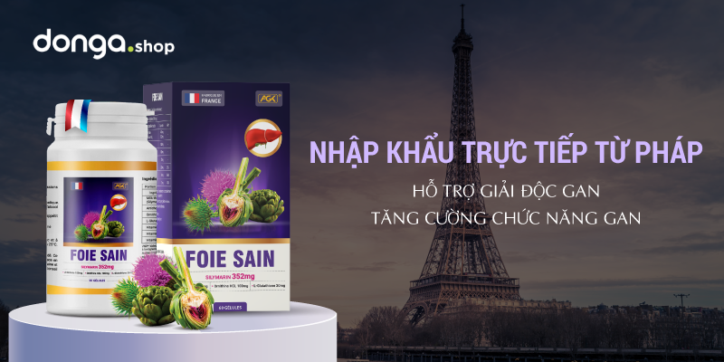 giải độc gan foie sain - hỗ trợ thải độc, hạ men gan, tăng cường chức năng gan (hộp 60v) 1