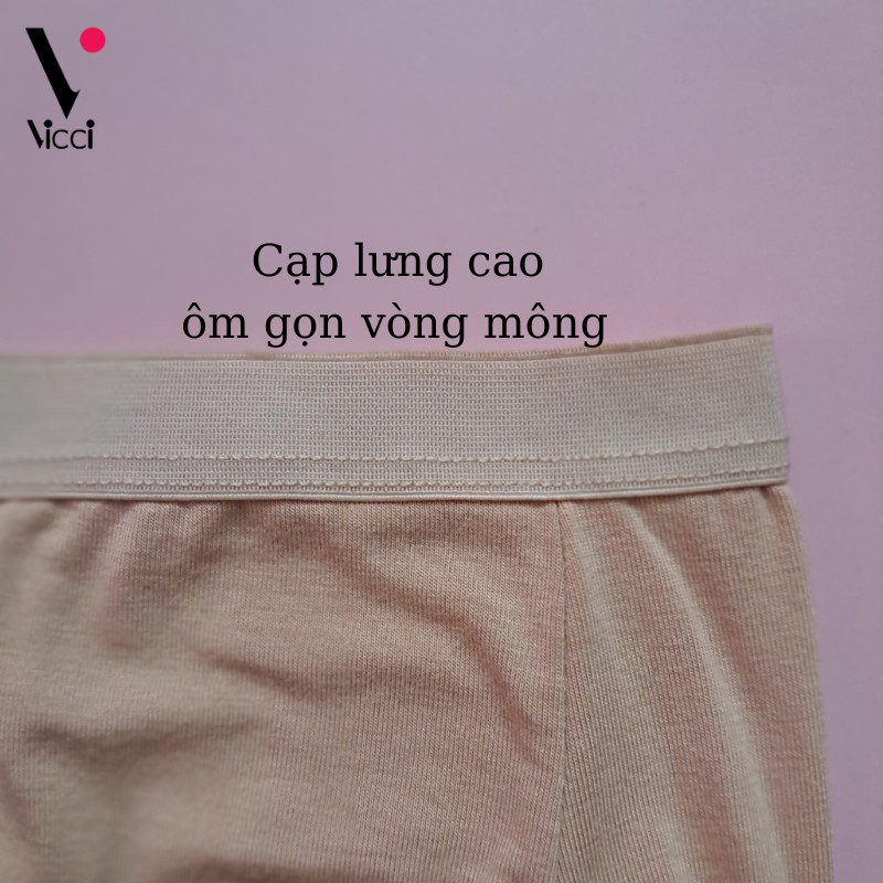 Quần lót nữ cotton trơn cạp cao Vicci 105 ôm gọn vòng 3, mềm mại, thấm hút mồ hôi, kháng khuẩn, khử mùi (có bigsize)