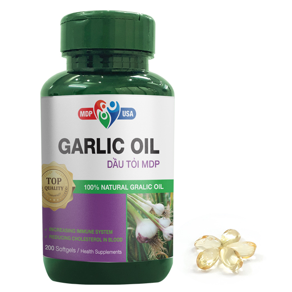 Thực phẩm chức năng Dầu Tỏi MDP - Garlic Oil - Chiết xuất từ dầu tỏi tía nguyên chất