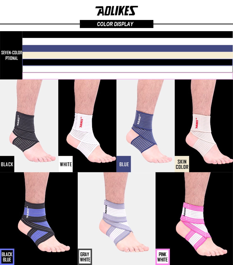 Bộ 2 Băng Quấn Cổ Chân Đàn Hồi Hỗ Trợ Bảo Vệ Mắt Cá Chân Khi Chơi Thể Thao Sport Ankle Support AOLIKES YE-1520