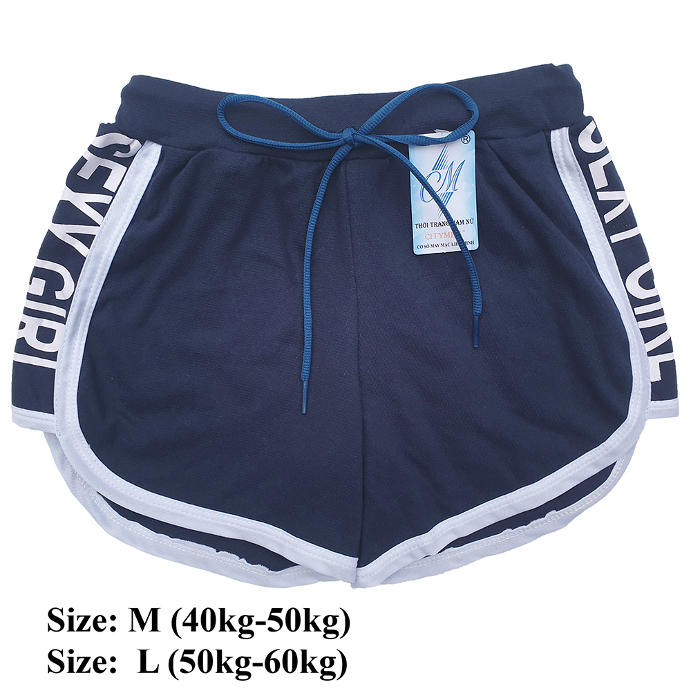 Combo 5 Quần đùi nữ SEXY GIRL dây rút, thể thao, tập gym, yoga, mặc nhà, giá rẻ, quần short nữ cao cấp ( Giao màu ngẫu nhiên ) 2