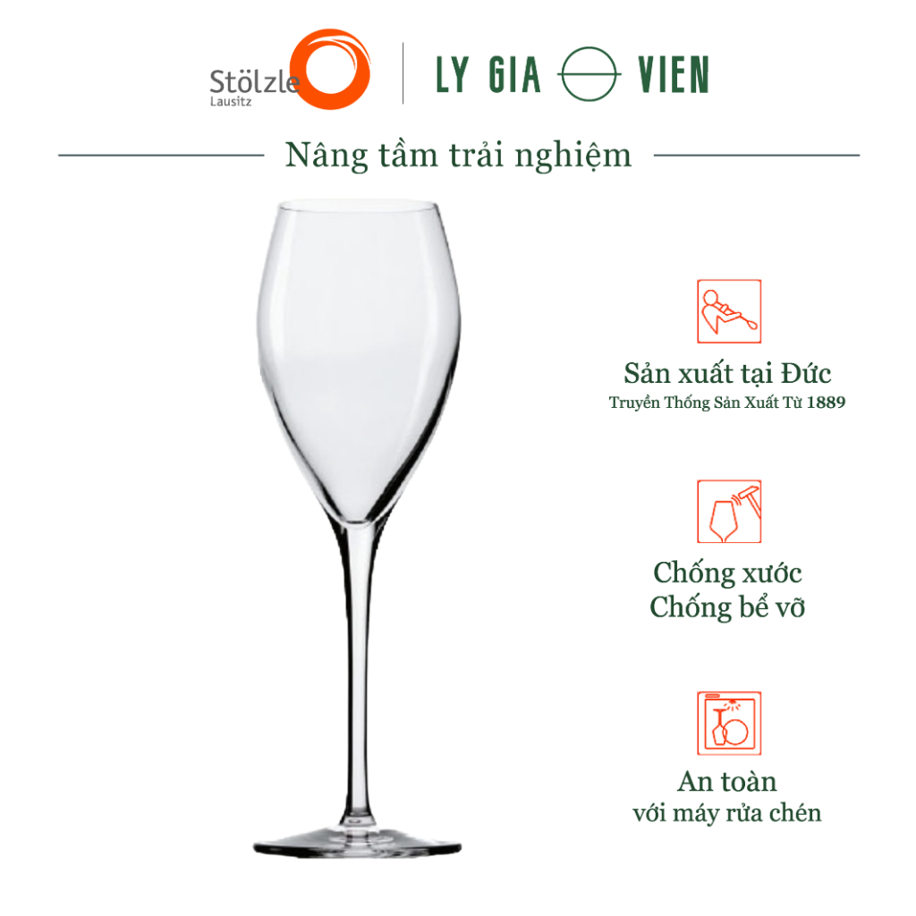 Ly Champagne, Thủy tinh pha lê sang trọng - Bền và An toàn với máy ...
