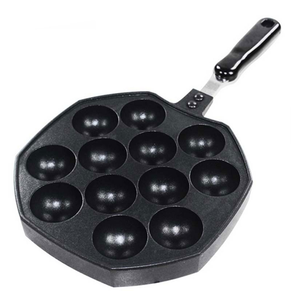 Grill Plate Takoyaki Grill Pan Convenient 12 Holes Non-Stick Baking Sugarcraft