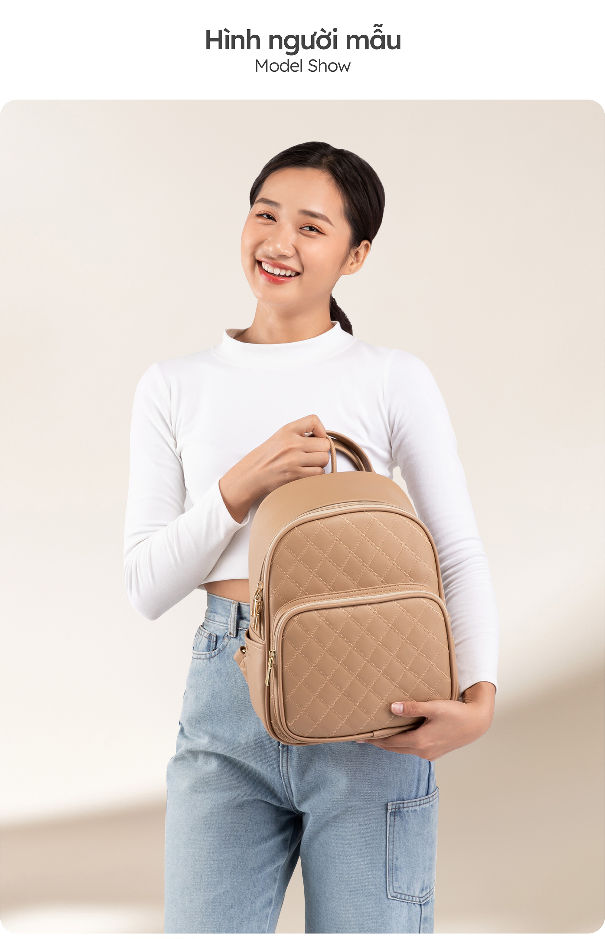 Balo nữ YUUMY ( Họa tiết quả trám Seasand YBA62 )
