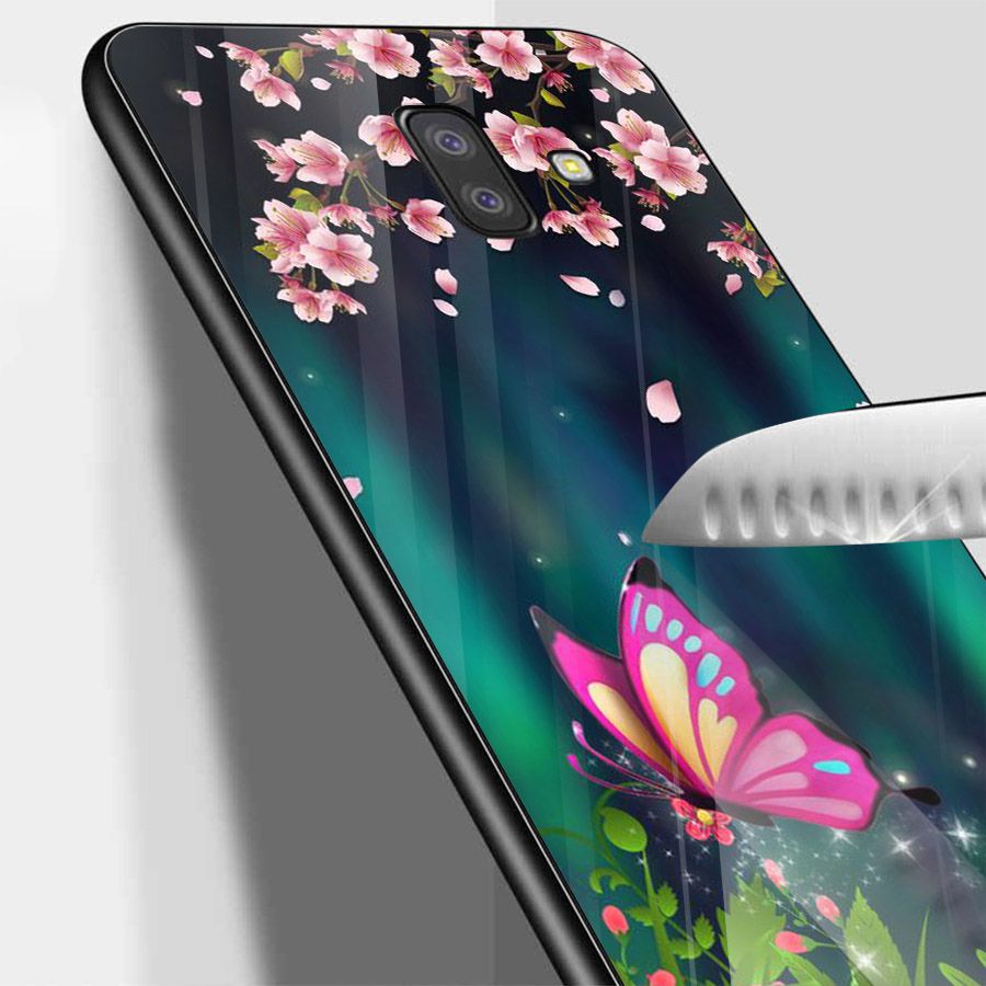Ốp kính cường lực cho điện thoại Samsung Galaxy J4 - J6 - J6 PLUS - J6 PRIME - J8 - bướm đẹp MS ANH074