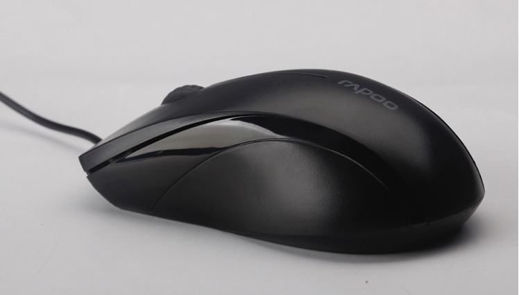 Chuột Quang Có Dây Rapoo Thunderbolt N1200 Dùng Cho Văn Phòng - Đen