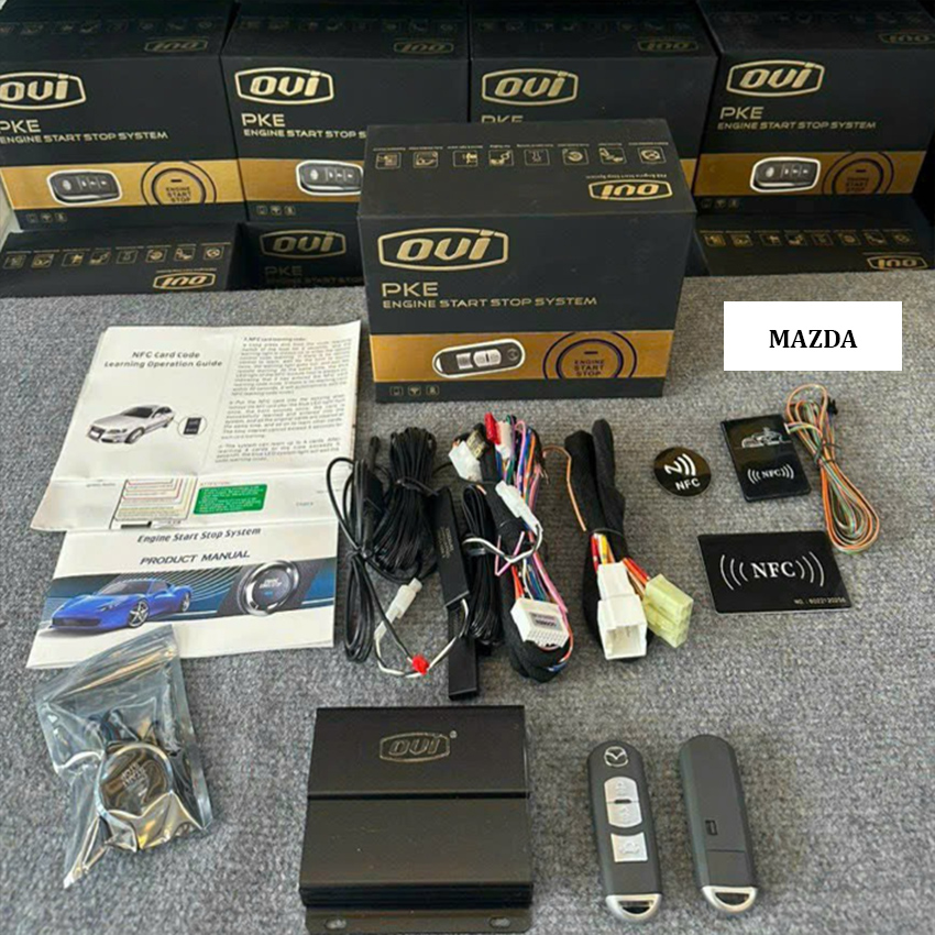 Bộ chìa khóa thông minh START-STOP điều khiển từ xa OVI dành cho ô tô Toyota, Honda, Hyundai, Nissan, Ford, Kia, Mazda, Mitsubishi, Chevrolet, VinFast