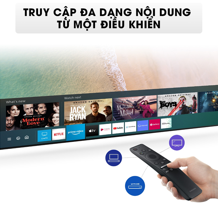 Smart Tivi QLED Samsung 4K 75 inch QA75Q80T - Hàng chính hãng