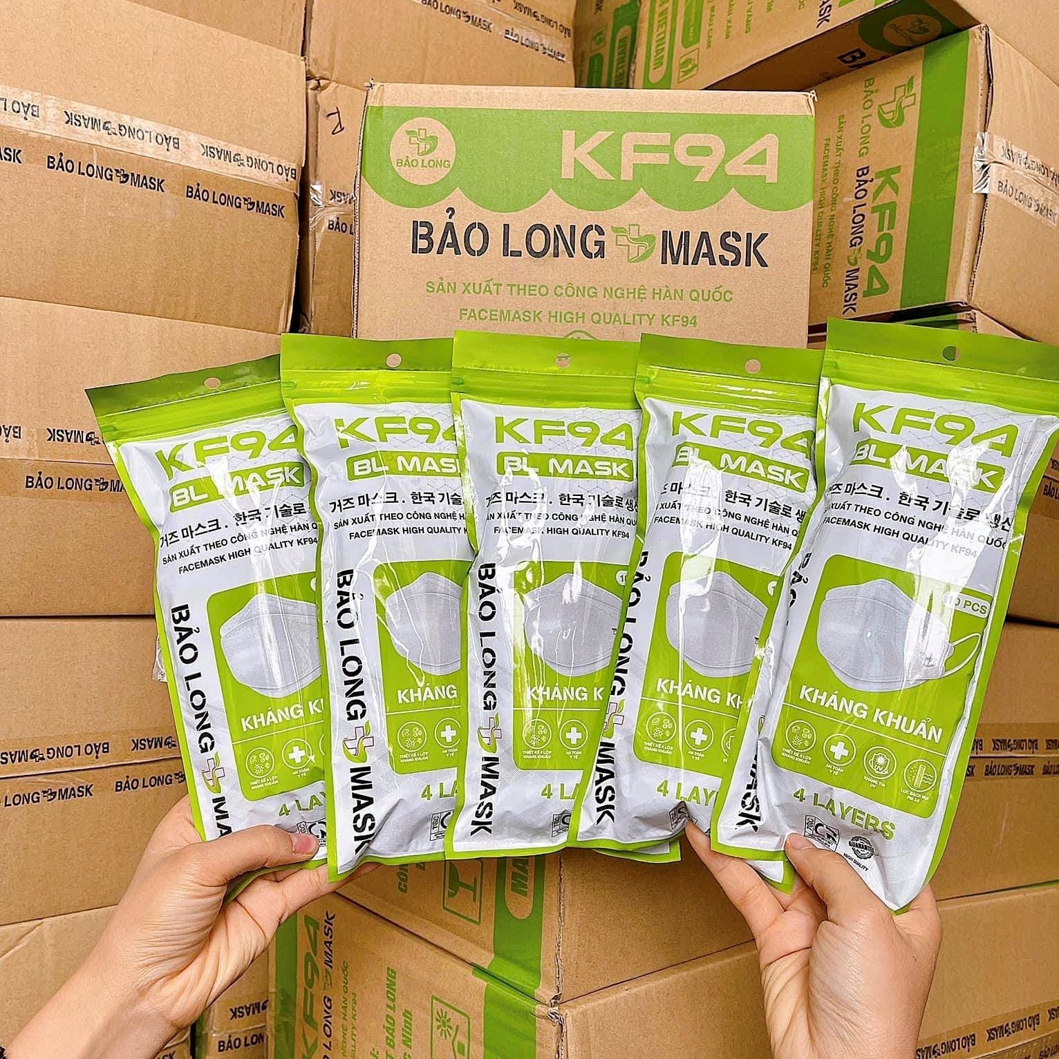 SET 100/20 khẩu trang KF94 4D Bảo Long Mask kháng khuẩn chống bụi mịn sản xuất tại Việt Nam theo công nghệ 4D và chuẩn KF94 Hàn Quốc