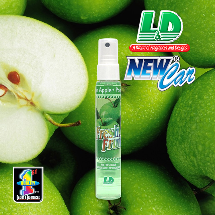 Nước hoa ô tô dạng xịt L&D FRESH FRUIT Green Apple 60ml