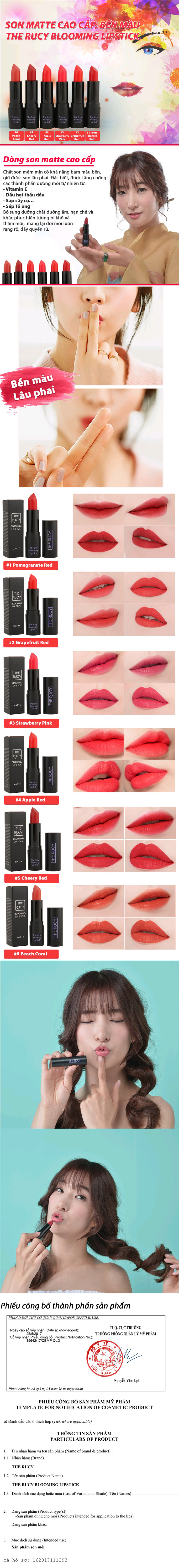 Bộ trang điểm The Rucy (Kem Chống Nắng & Son lì Blooming #1)