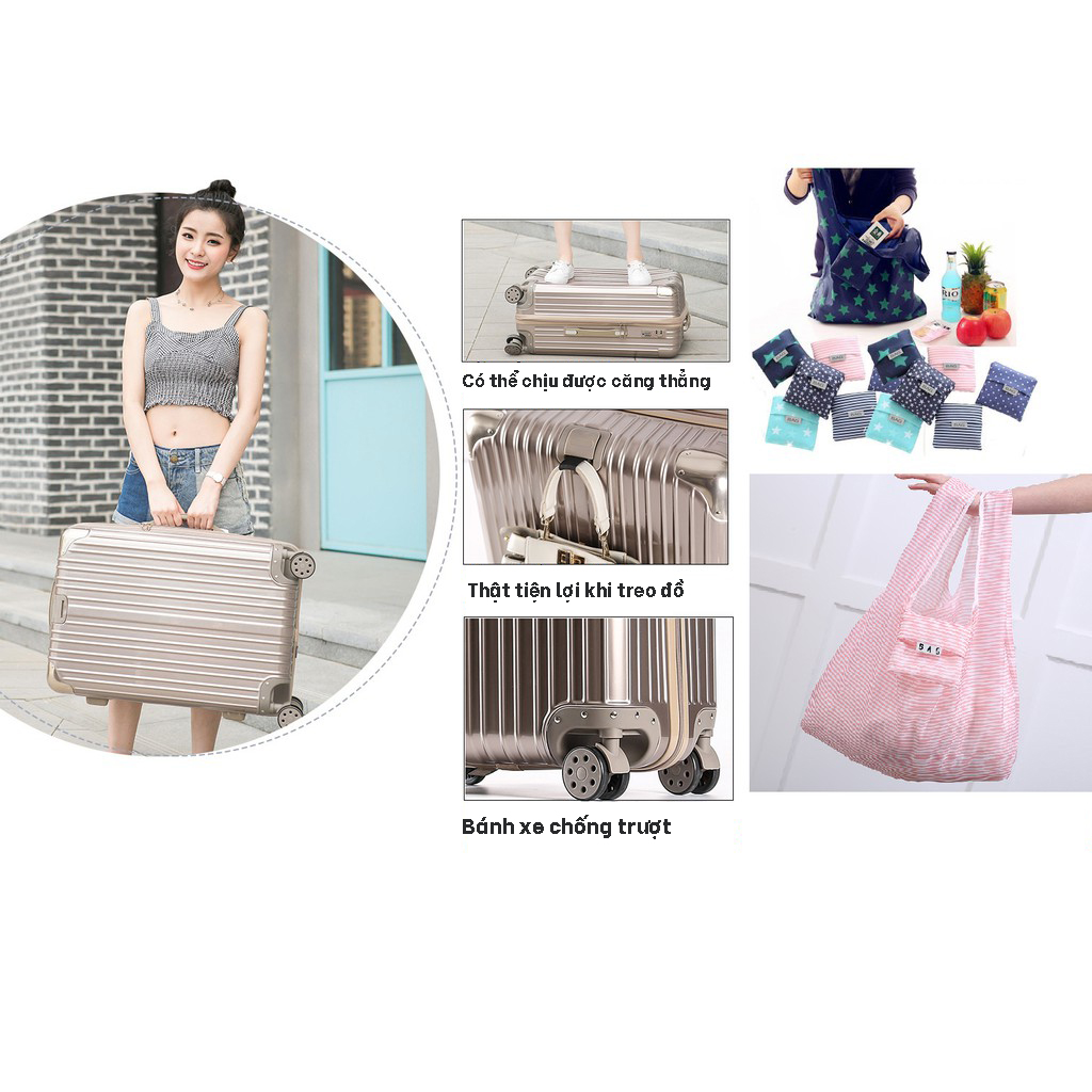 Vali du lịch Sea Choice chất liệu ABS+PC Size 20/24'' có khóa TSA Bánh xe 360° Dây kéo YKK chống nước có 3 màu- Bảo hành 3 năm