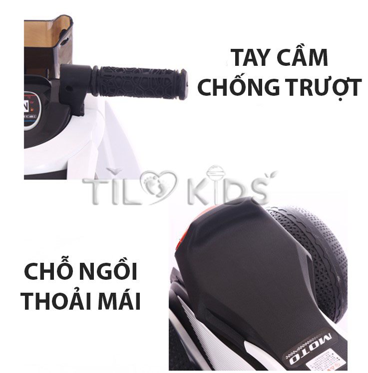Xe máy điện trẻ em, xe moto điện cho bé có kết nối Bluetooth TILO KIDS TLK-9999