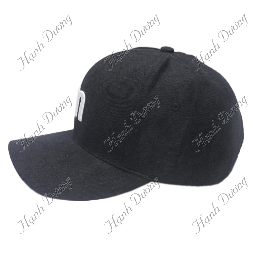 Mũ lưỡi trai nhung thêu chữ M nón kết nhung phong cách UIzzang form unisex nam nữ thời trang