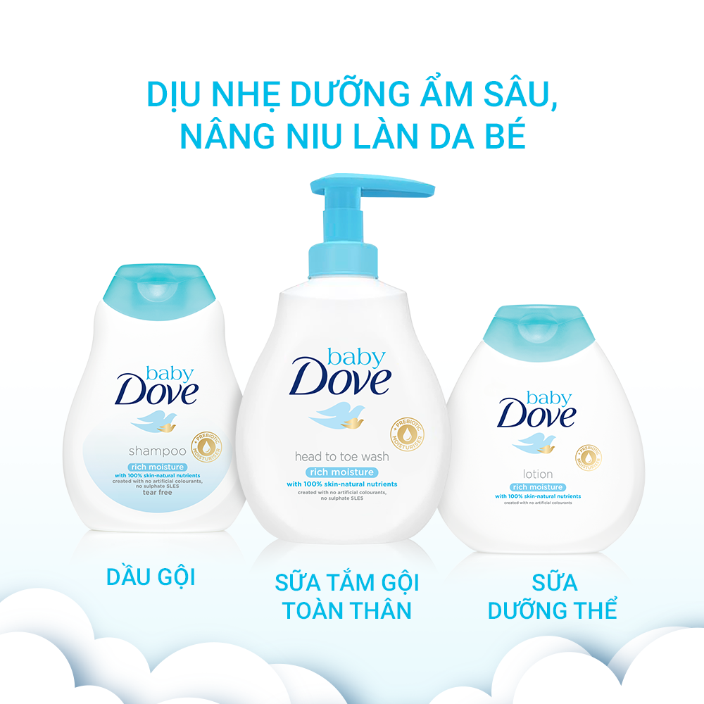 Sữa tắm gội toàn thân Baby Dove Nuôi Dưỡng Chuyên Sâu