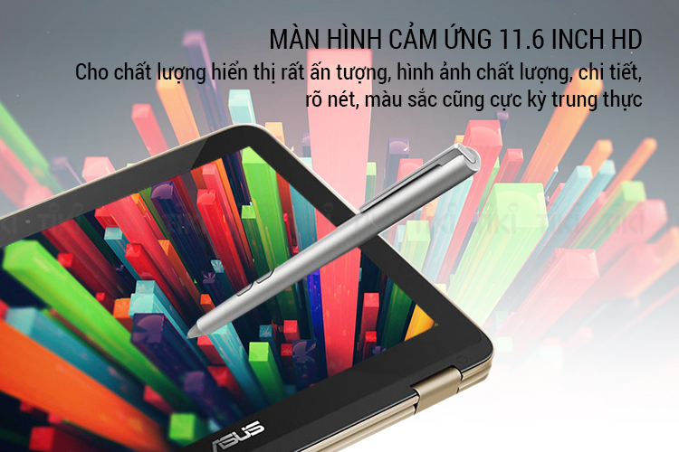 Laptop Asus VivoBook Flip 12 TP203NAH-BP044T Pentium N3350/Win10 (11.6 inch) - Gold - Hàng Chính Hãng