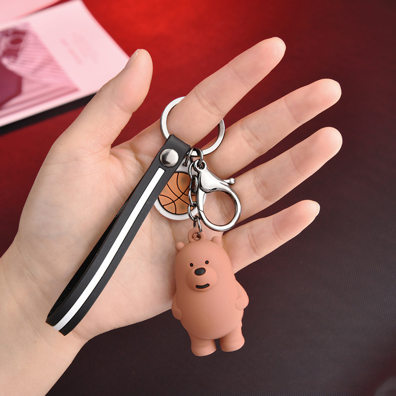 3 móc khóa nhân vật 3 chú gấu We Are Bear cao cấp