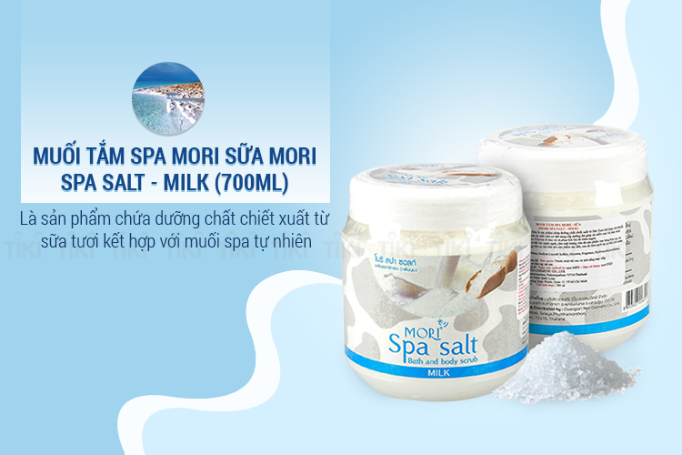 Muối Tắm Spa Mori Sữa Mori Spa Salt - Milk (700ml)